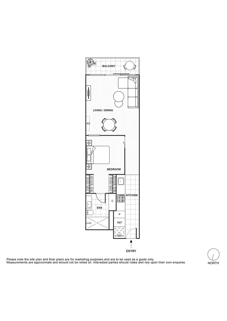 Floorplan of Homely apartment listing, 1209/74 Queens Road, Melbourne VIC 3004