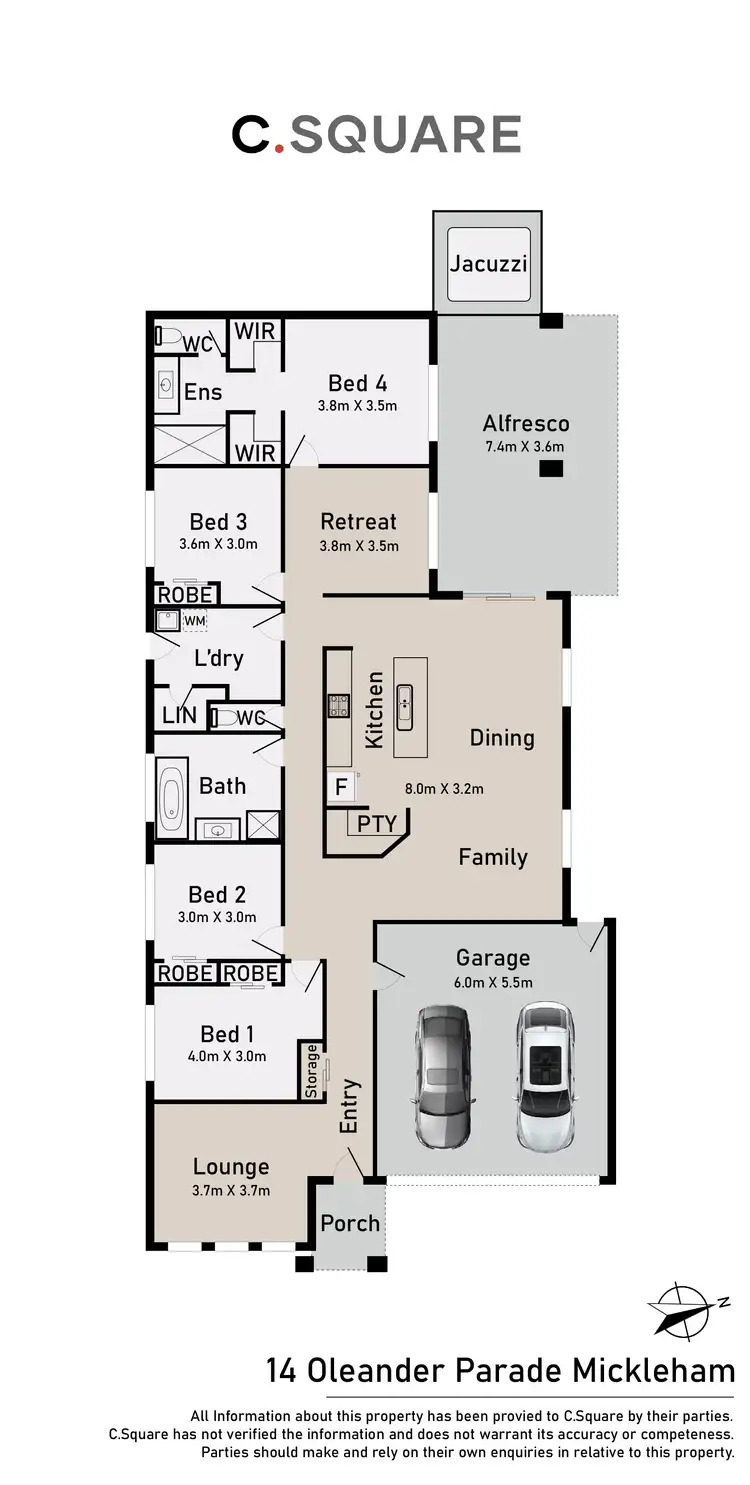Floorplan of Homely house listing, 14 Oleander Parade, Mickleham VIC 3064