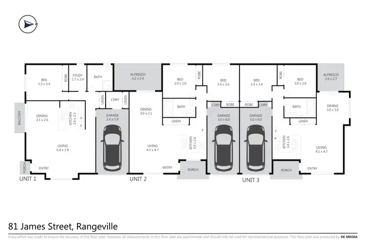 Floorplan of Homely unit listing, 1/81 James Street, East Toowoomba QLD 4350