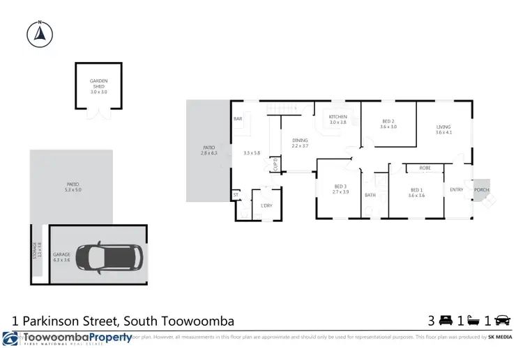 Floorplan of Homely house listing, 1 Parkinson Street, South Toowoomba QLD 4350