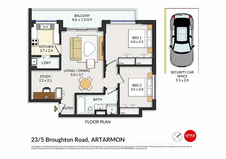 Floorplan of Homely unit listing, 23/5 Broughton Road, Artarmon NSW 2064