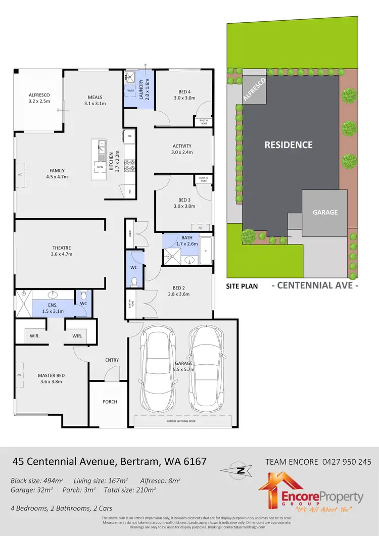 Floorplan of Homely house listing, 45 Centennial Avenue, Bertram WA 6167