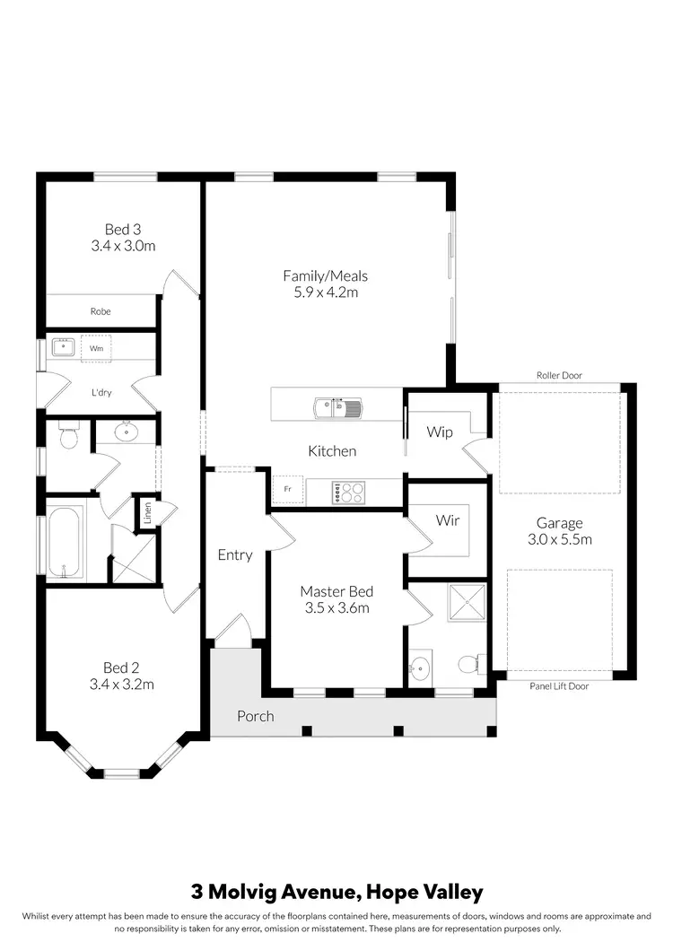 Floorplan of Homely house listing, 3 Molvig Avenue, Hope Valley SA 5090