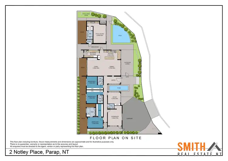 Floorplan of Homely house listing, 2 Notley Place, Parap NT 820
