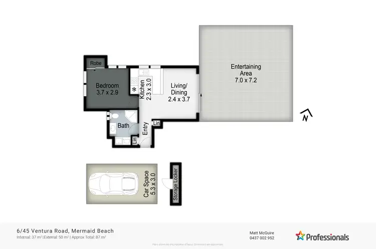 Floorplan of Homely unit listing, 6/45 Ventura Road, Mermaid Beach QLD 4218