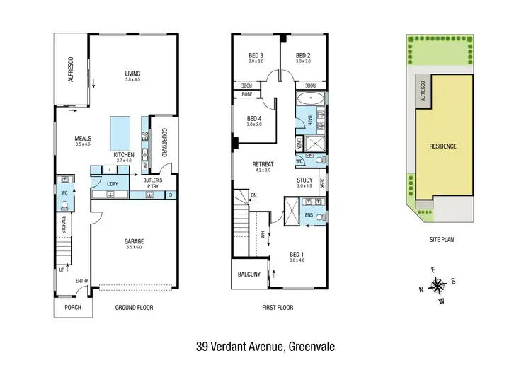 Floorplan of Homely house listing, 39 Verdant Avenue, Greenvale VIC 3059
