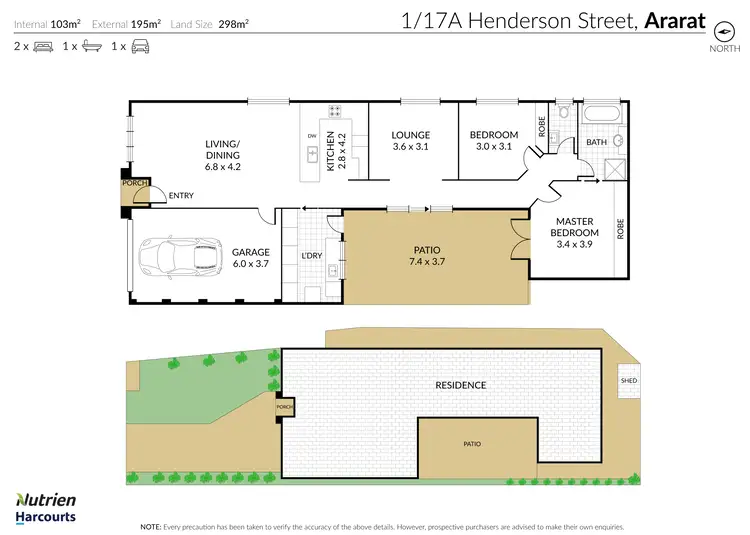 Floorplan of Homely house listing, 1/17A Henderson Street, Ararat VIC 3377