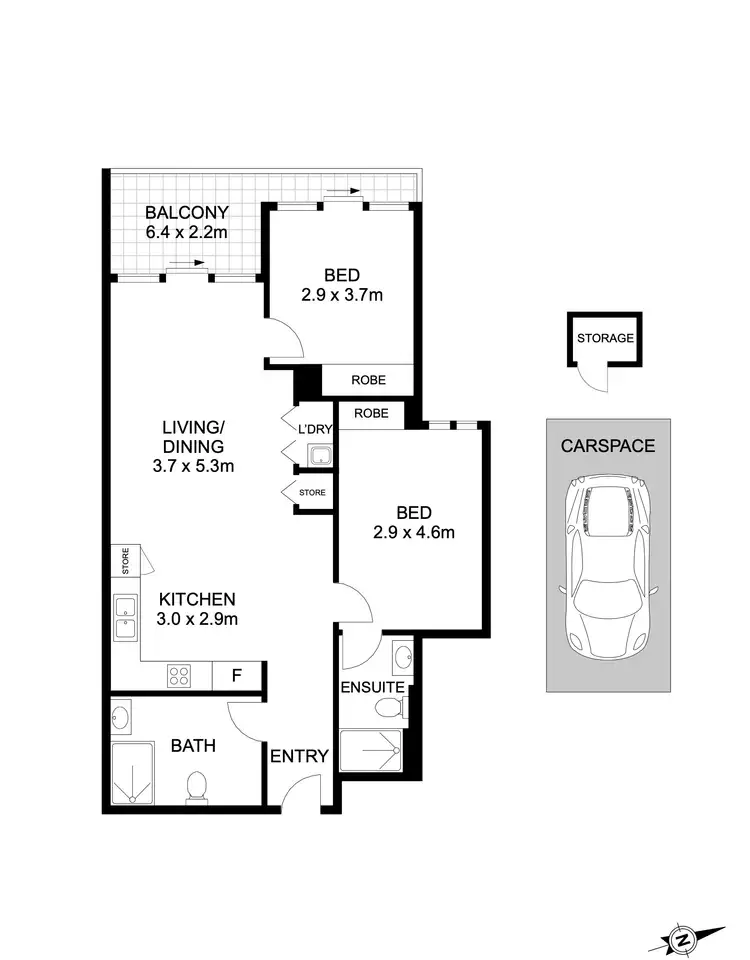 Floorplan of Homely apartment listing, 402/7 Durham Street, Mount Druitt NSW 2770