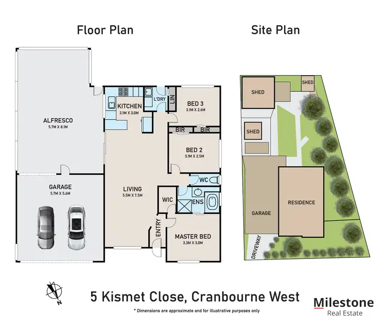 Floorplan of Homely house listing, 5 Kismet Close, Cranbourne West VIC 3977
