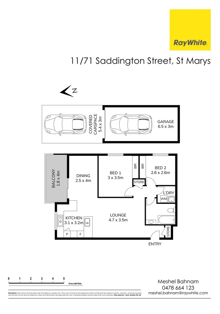 Floorplan of Homely unit listing, 11/71-73 Saddington Street, St Marys NSW 2760