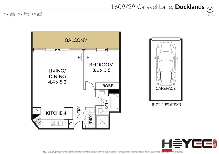 Floorplan of Homely apartment listing, 1609/39 Caravel Lane, Docklands VIC 3008