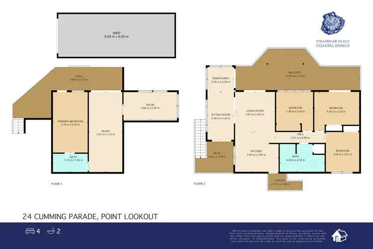 Floorplan of Homely house listing, 24 Cumming Parade, Point Lookout QLD 4183