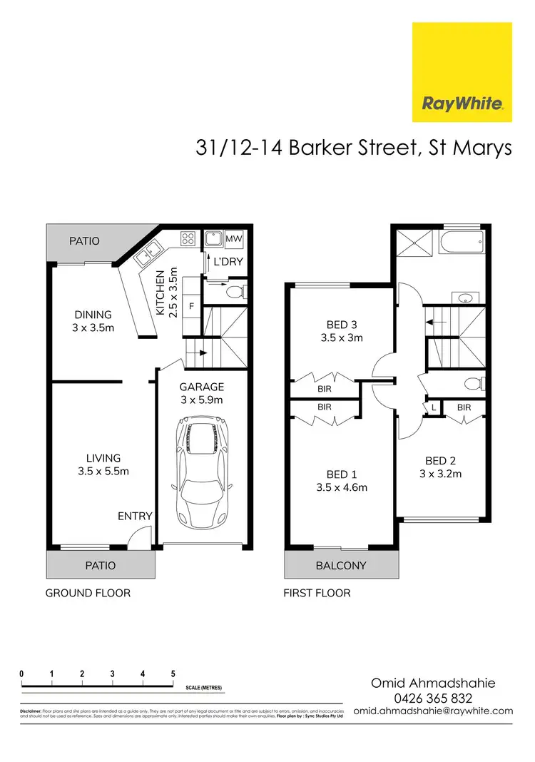 Floorplan of Homely townhouse listing, 31/12-14 Barker st, St Marys NSW 2760