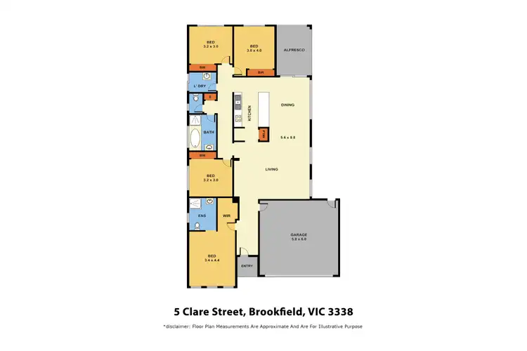 Floorplan of Homely house listing, 5 Clare Street, Brookfield VIC 3338
