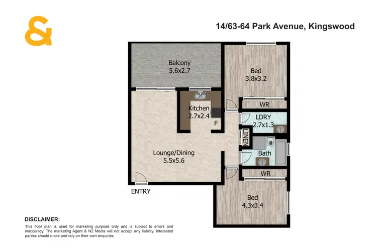 Floorplan of Homely apartment listing, 14/63-64 Park Avenue, Kingswood NSW 2747