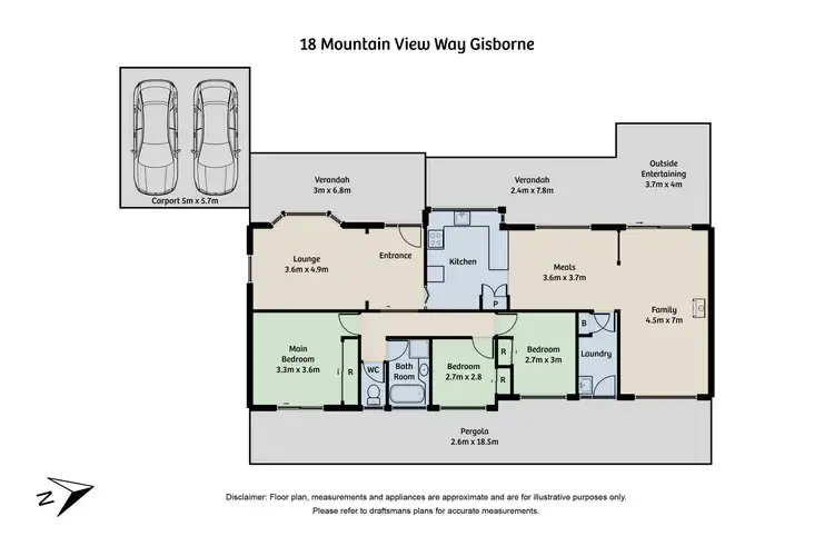 Floorplan of Homely house listing, 18 Mountain View Way, Gisborne VIC 3437