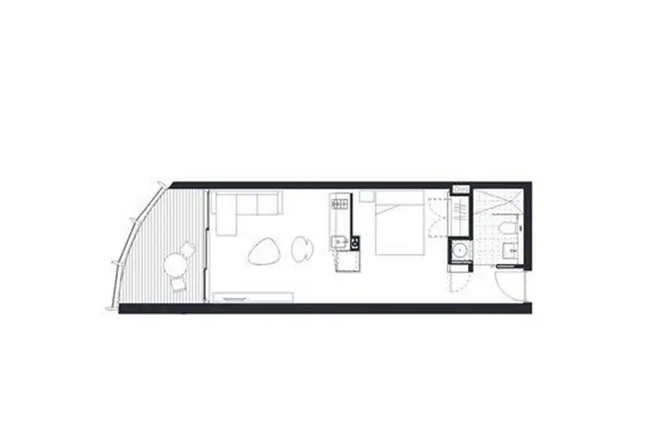 Floorplan of Homely studio listing, 1519/18 Park Lane, Chippendale NSW 2008