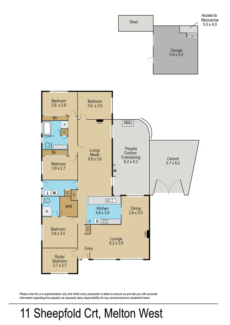 Floorplan of Homely house listing, 11 Sheepfold Court, Melton West VIC 3337