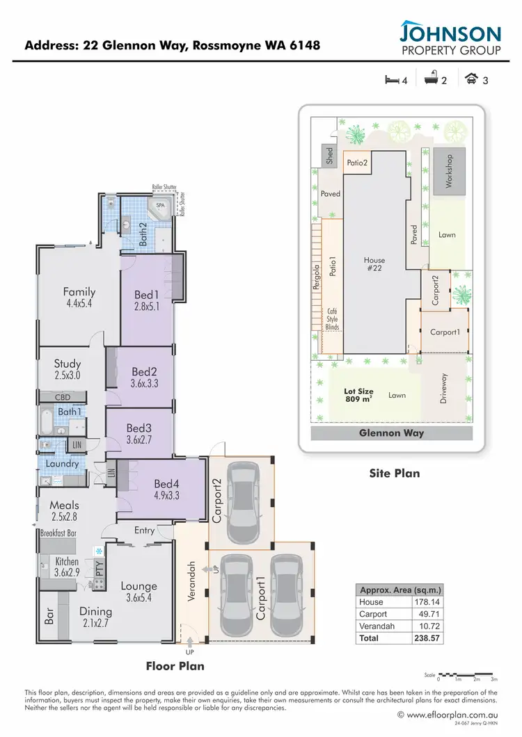 Floorplan of Homely house listing, 22 Glennon Way, Rossmoyne WA 6148