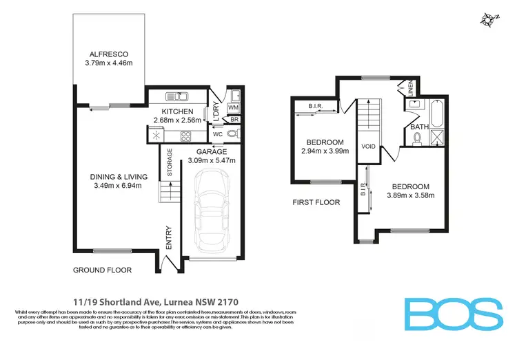 Floorplan of Homely townhouse listing, 11/19 Shortland Avenue, Lurnea NSW 2170