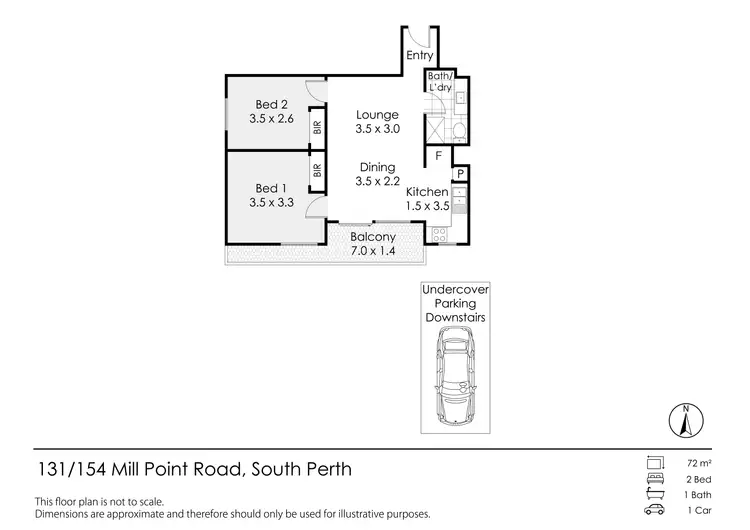 Floorplan of Homely apartment listing, 131/154 Mill Point Road, South Perth WA 6151