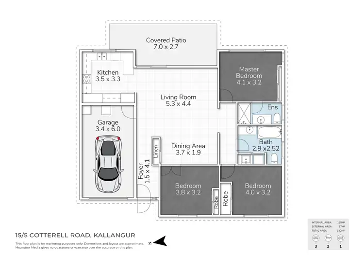 Floorplan of Homely townhouse listing, 15/5 Cotterell Road, Kallangur QLD 4503