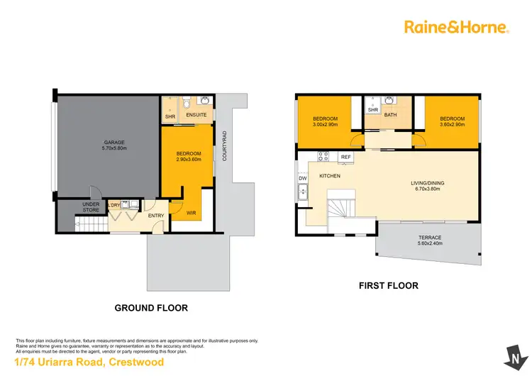 Floorplan of Homely townhouse listing, 1/74 Uriarra Road, Crestwood NSW 2620