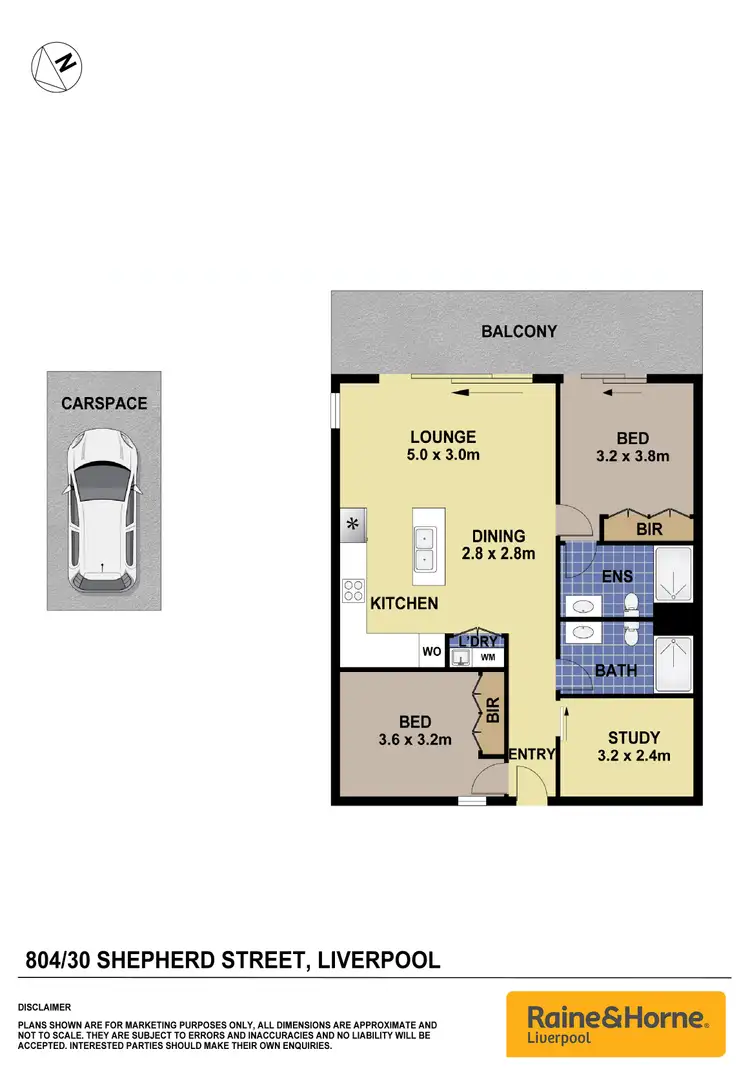 Floorplan of Homely apartment listing, 804/30 Shepherd Street, Liverpool NSW 2170