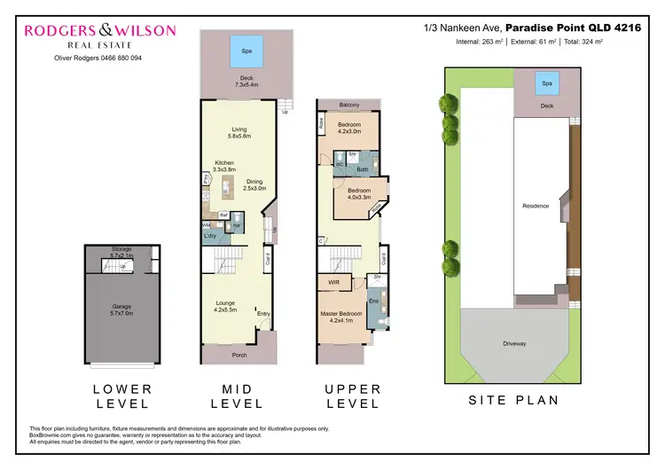 Floorplan of Homely apartment listing, 1/3 Nankeen Avenue, Paradise Point QLD 4216