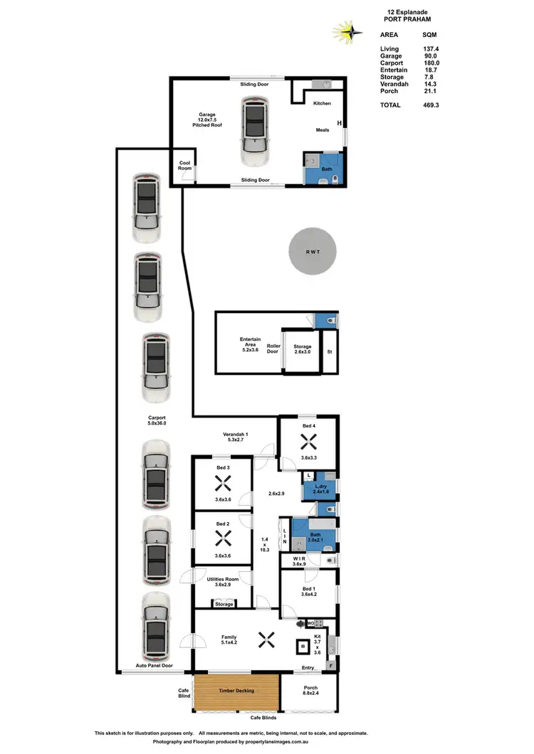 Floorplan of Homely house listing, 12 The Esplanade, Parham SA 5501