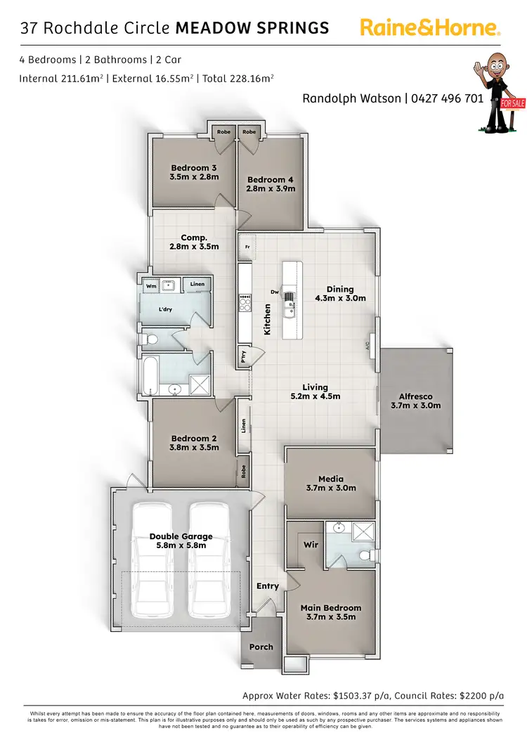 Floorplan of Homely house listing, 37 Rochdale Circle, Meadow Springs WA 6210
