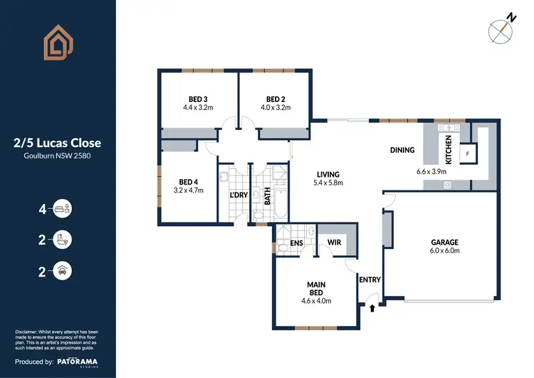 Floorplan of Homely house listing, 2/5 Lucas Close, Goulburn NSW 2580