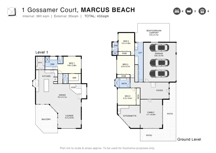 Floorplan of Homely house listing, 1 Gossamer Court, Marcus Beach QLD 4573