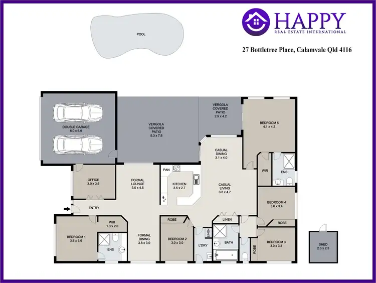 Floorplan of Homely house listing, 27 Bottletree Place, Calamvale QLD 4116