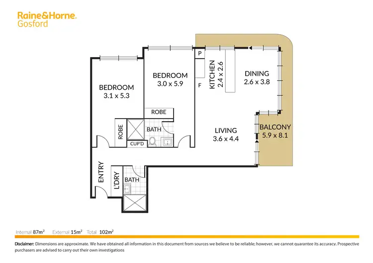 Floorplan of Homely apartment listing, 409/2 Wilhelmina Street, Gosford NSW 2250
