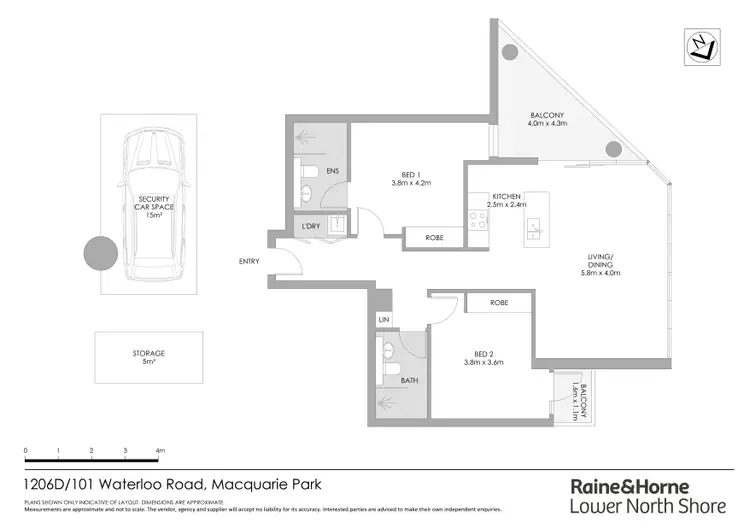 Floorplan of Homely apartment listing, 1206D/101 Waterloo Road, Macquarie Park NSW 2113