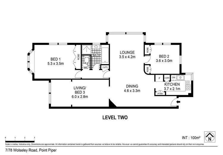 Floorplan of Homely apartment listing, 7/78 Wolseley Road, Point Piper NSW 2027