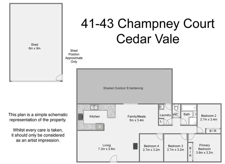 Floorplan of Homely house listing, 41-43 Champney Close, Cedar Vale QLD 4285