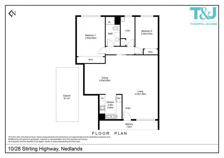 Floorplan of Homely apartment listing, 10/28 Stirling Highway, Nedlands WA 6009