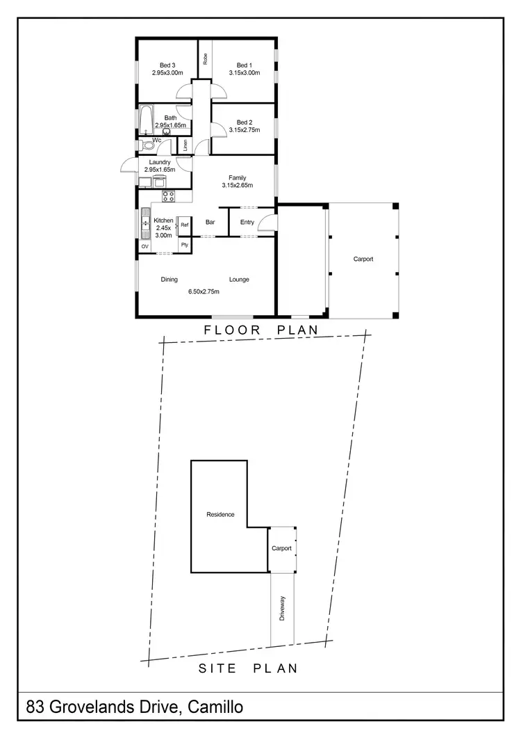 Floorplan of Homely house listing, 83 Grovelands Drive, Camillo WA 6111