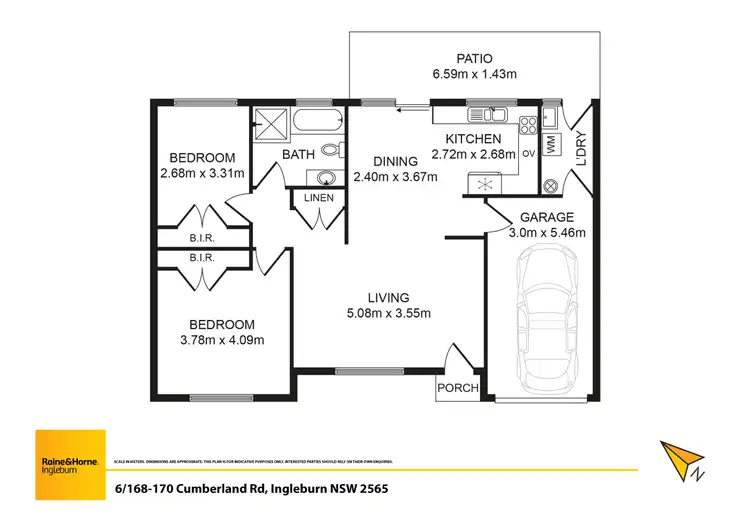 Floorplan of Homely villa listing, 6/168-170 Cumberland Road, Ingleburn NSW 2565