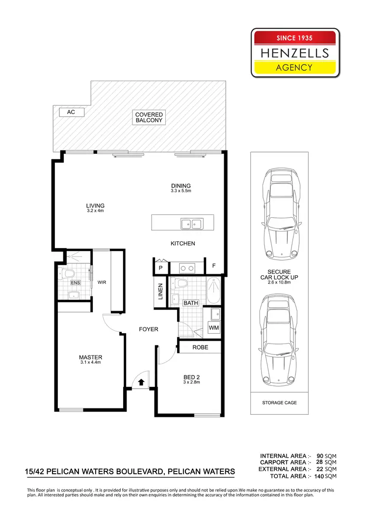 Floorplan of Homely unit listing, 15/42 Pelican Waters Boulevard, Pelican Waters QLD 4551