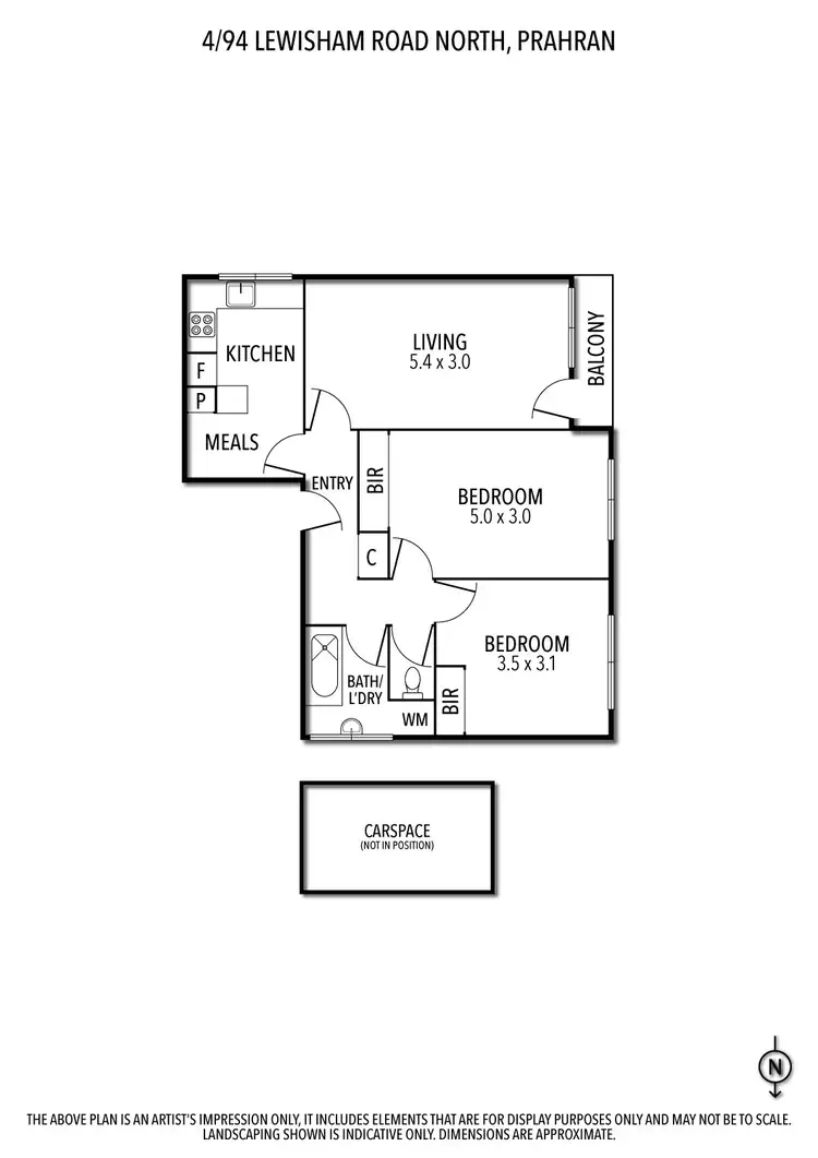 Floorplan of Homely apartment listing, 4/94 Lewisham Road North, Prahran VIC 3181