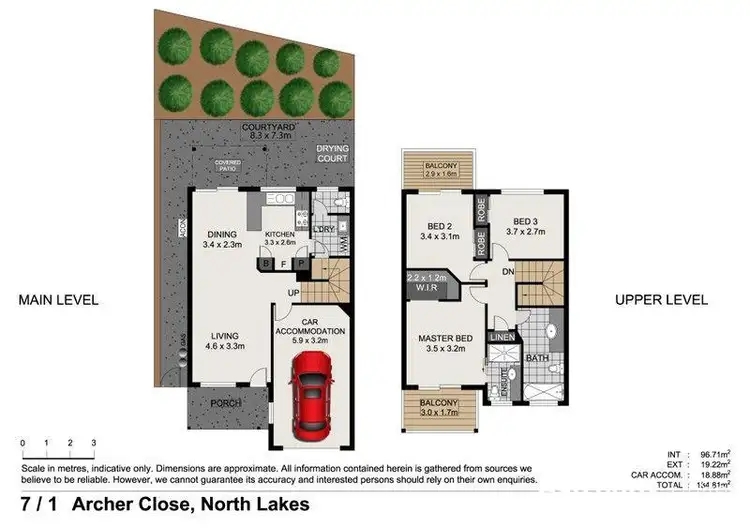 Floorplan of Homely townhouse listing, 16/1 Archer Close, North Lakes QLD 4509