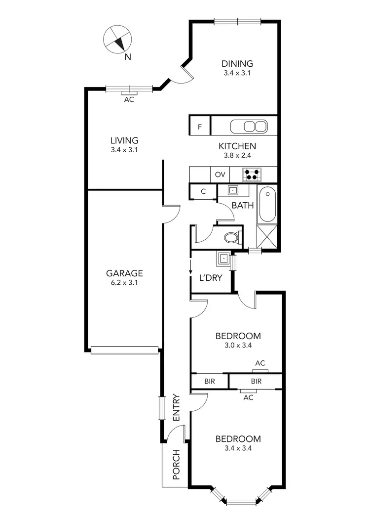 Floorplan of Homely unit listing, 18/1051 Pascoe Vale Road, Jacana VIC 3047