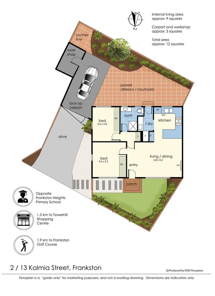 Floorplan of Homely unit listing, 2/13 Kalmia Street, Frankston VIC 3199
