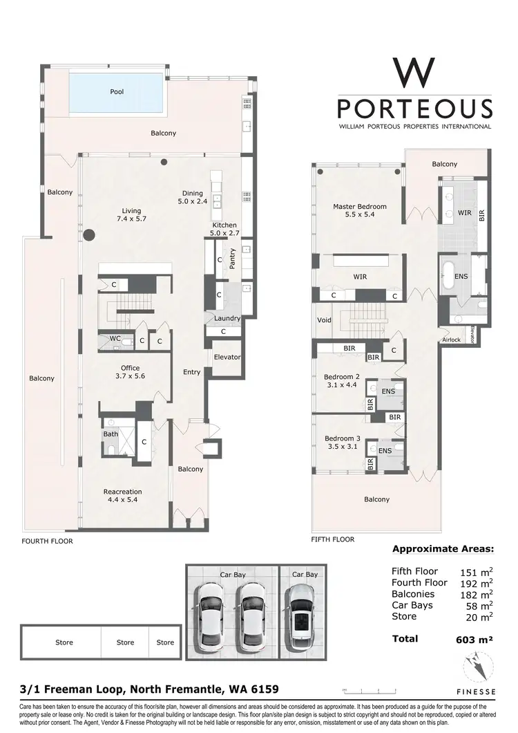 Floorplan of Homely apartment listing, 3/1 Freeman Loop, North Fremantle WA 6159
