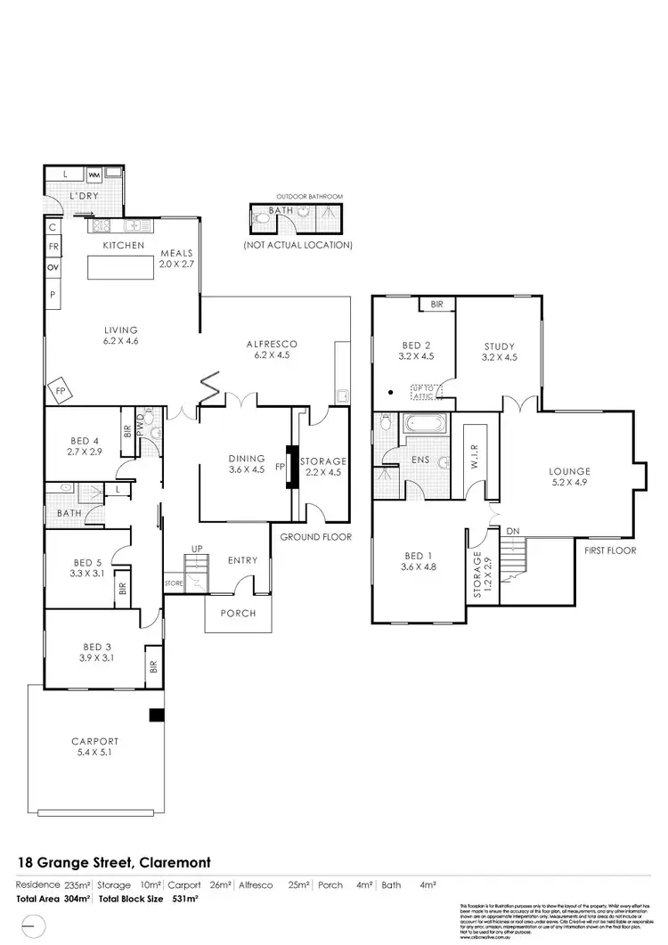 Floorplan of Homely house listing, 18 Grange Street, Claremont WA 6010