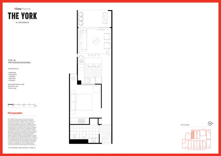 Floorplan of Homely apartment listing, 502/8 Olive York Way, Brunswick West VIC 3055