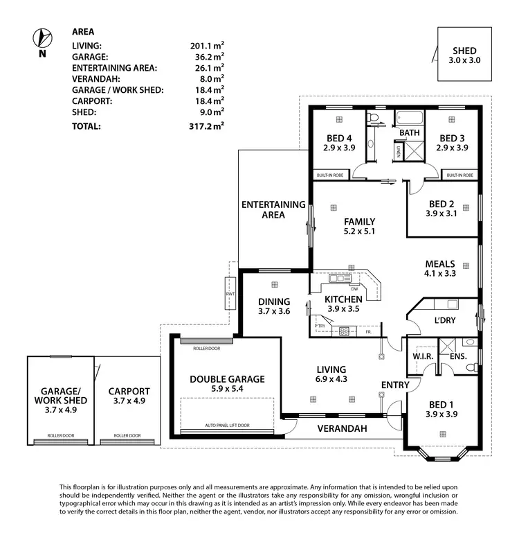 Floorplan of Homely house listing, 13 Strathford Way, Strathalbyn SA 5255